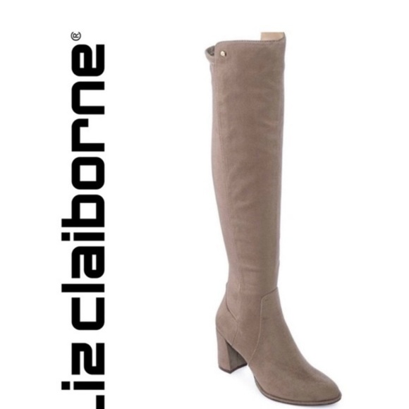 Liz Claiborne Taupe Over the Knee Boots - Picture 13 of 13